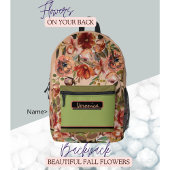 Sac À Dos Imprimé Aquarelle Automne Florale