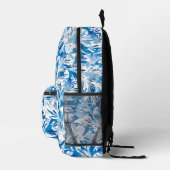 Sac À Dos Imprimé Aquarelle bleue et blanche Abstraite (Droite)