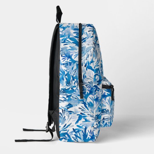 Sac À Dos Imprimé Aquarelle bleue et blanche Abstraite (Gauche)