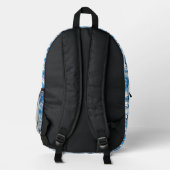 Sac À Dos Imprimé Aquarelle bleue et blanche Abstraite (Verso)