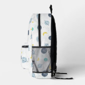 Sac À Dos Imprimé Aquarelle Blue Space Planet Motif (Droite)