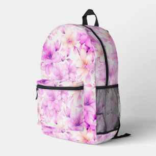 Sac À Dos Imprimé Aquarelle délicate Fleurs roses