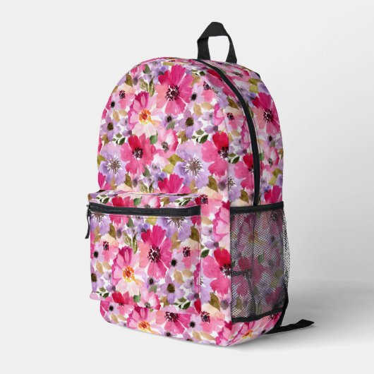 Sac À Dos Imprimé Aquarelle d'été motif floral (Coin arrière droit)