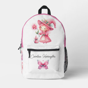 Sac À Dos Imprimé Aquarelle Fleur Rose Potion Fée Champion