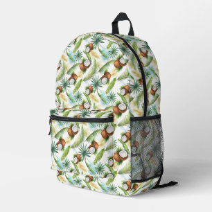 Sac À Dos Imprimé Aquarelle Motif de noix de coco tropicale
