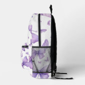 Sac À Dos Imprimé Aquarelle Papillon pourpre (Droite)