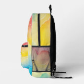 Sac À Dos Imprimé Aquarelle Pastel Arc-en-ciel nuages Monogramme (Droite)