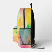 Sac À Dos Imprimé Aquarelle Pastel Rainbow Cute Monogram (Droite)