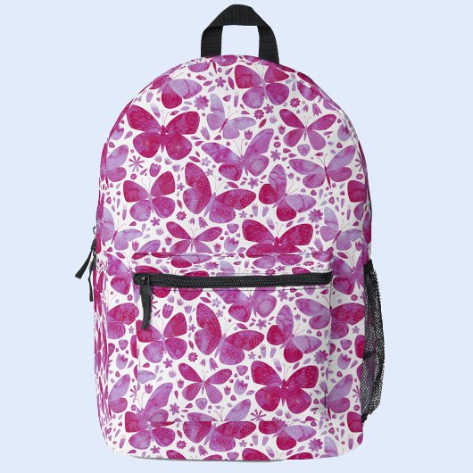 Sac À Dos Imprimé Aquarelle rose papillon