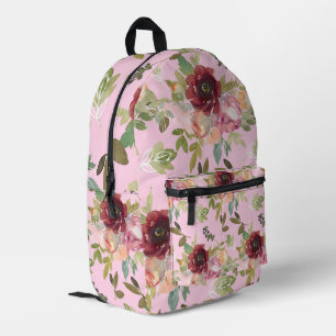 Sac À Dos Imprimé Aquarelle rose printanière mignonne