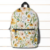 Sac À Dos Imprimé Aquarelle rustique Fleurs sauvages Ajouter Logo En