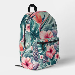 Sac À Dos Imprimé Aquarelle Tropical Floral et Plage