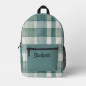 Sac À Dos Imprimé Aquarelle Turquoise (Recto)