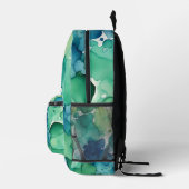 Sac À Dos Imprimé Aquarelle verte (Droite)