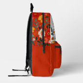 Sac À Dos Imprimé Aquarelle Whimsical Frida Kahlo avec le nom Orange (Gauche)