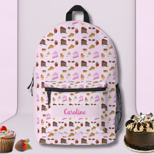 Sac À Dos Imprimé Aquarelle Yummy Desserts Boulangerie Nom de la pât
