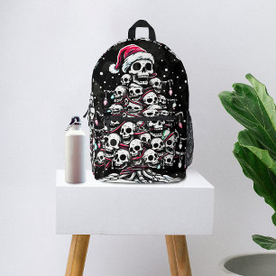 Sac À Dos Imprimé Arbre de Noël Crâne Pantalon de Pyjama Squelette C