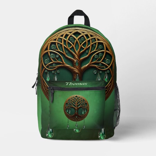Sac À Dos Imprimé Arbre de vie stylisé (Recto)