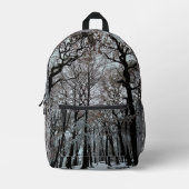 Sac À Dos Imprimé Arbres, dans la neige (Recto)