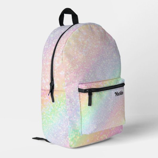 Sac À Dos Imprimé Arc-en-ciel pastel abstrait (Coin arrière gauche)
