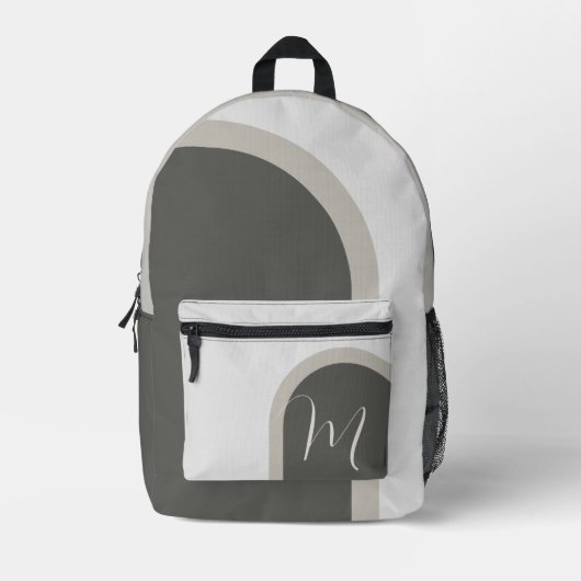 Sac À Dos Imprimé Arche moderne simple avec Monogramme initial (Recto)