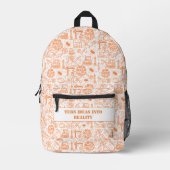 Sac À Dos Imprimé Architecturale moderne brun Schéma directeur (Recto)
