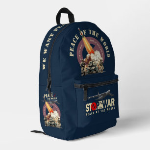 Sac À Dos Imprimé Arrêter la guerre (Mode sombre)