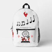 SAC À DOS IMPRIMÉ ARRIÈRE-PLAN DE LA CLAN DE POISSON (Recto)