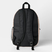 Sac À Dos Imprimé Arrow géométrique rose clair Initiales Monogrammes (Verso)