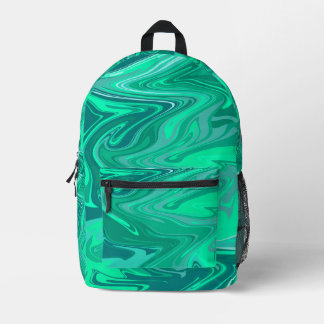 Sac À Dos Imprimé Art à tourbillon sarcelle/turquoise