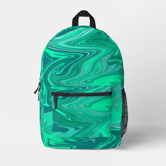 Sac À Dos Imprimé Art à tourbillon sarcelle/turquoise (Recto)