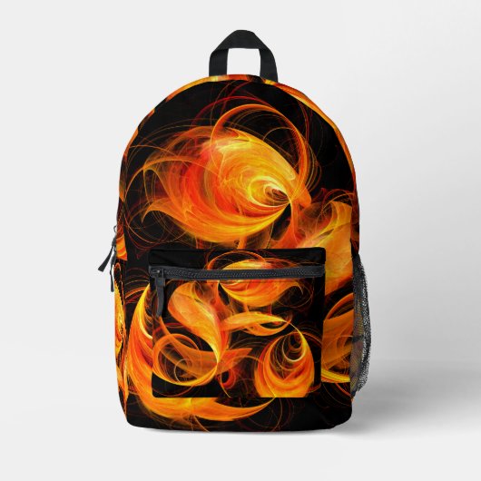 Sac À Dos Imprimé Art Abstrait Fireball (Recto)