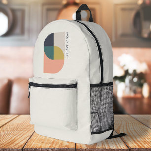 Sac À Dos Imprimé Art Abstrait moderne élégant minimaliste géométriq