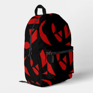 Sac À Dos Imprimé Art contemporain rouge / noir