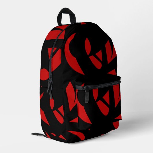 Sac À Dos Imprimé Art contemporain Rouge / Noir (Coin arrière gauche)