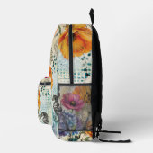 Sac À Dos Imprimé Art de collage mixte botanique vibrant (Droite)