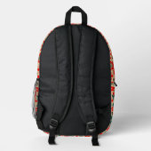 Sac À Dos Imprimé Art de fleurs abstrait boho (Verso)