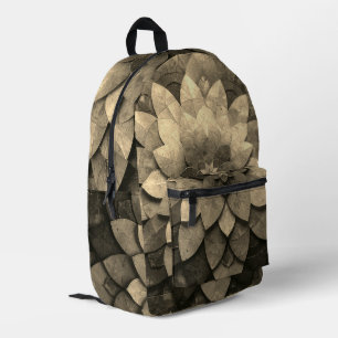 Sac À Dos Imprimé Art de mandala doré antique texturé fleur