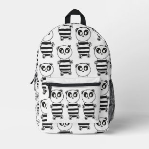 Sac À Dos Imprimé Art de panda noir et blanc ludique