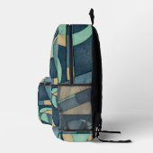 Sac À Dos Imprimé Art Déco Bauhaus vert (Droite)
