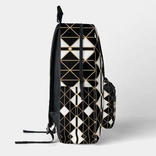 Sac À Dos Imprimé Art Deco Black and Gold Geometric luxury (Gauche)