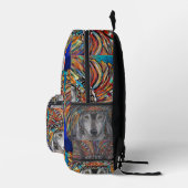 Sac À Dos Imprimé Art du Loup Gris (Droite)