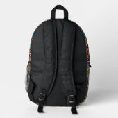 Sac À Dos Imprimé Art du Loup Gris (Verso)