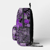 Sac À Dos Imprimé Art fractal monochrome violet (Droite)