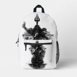 Sac À Dos Imprimé Art intense de Lord Shiva Trishul Om Namah Shivaya