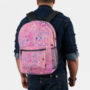 Sac À Dos Imprimé Art maximaliste Pink Party