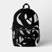 Sac À Dos Imprimé Art Moderne Incroyable Gris / Noir (Recto)