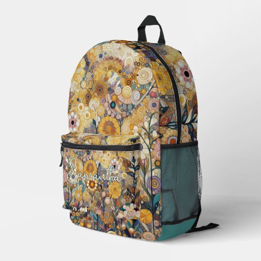 Sac À Dos Imprimé Art Nouveau Style Art Nouveau Art fin peinture flo (Coin arrière droit)