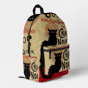 Sac À Dos Imprimé Art Nouveau vintage, Ce Soir Chat Noir Chat Noir