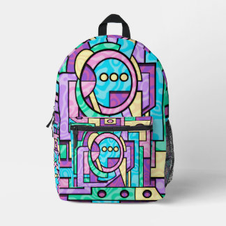 Sac À Dos Imprimé Art Pop Géométrique Kawaii